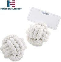 Nauticalmart Nautical Cotton Rope Place Card Holder, Wedding Decorations, Party Favor, Photo Holder, Pack Of 6