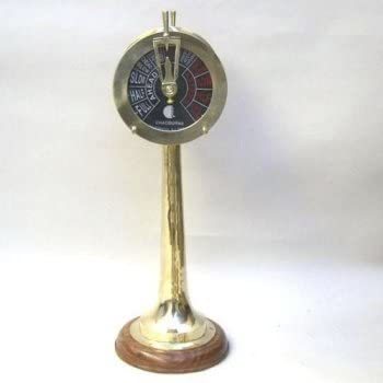 NauticalMart Ship Engine Telegraph 24" Collection with Wooden Base Functional Ring