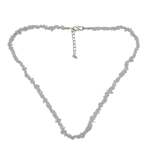 Rose Quartz Gemstone Chips Necklace Pg-131507 Size: 0.7X54.4