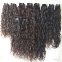 Wavy Machine Weft Human Hair