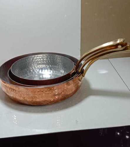 Frypan Copper Kalai With Long Handle