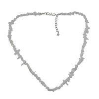 Rainbow Moonstone Gemstone Chips Necklace Pg-131532 Size: 1.3x52.8