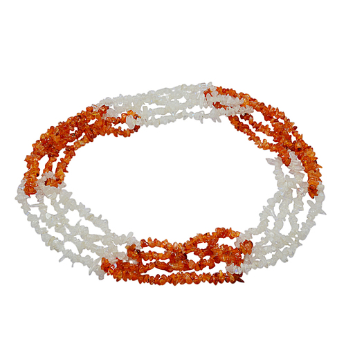 Multi Gemstone Chips Necklace Pg-131534 Size: 1.5X79