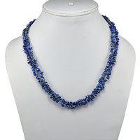 Silver Gemstone Beaded Necklace Pg-131536 Size: 1.1x50.6