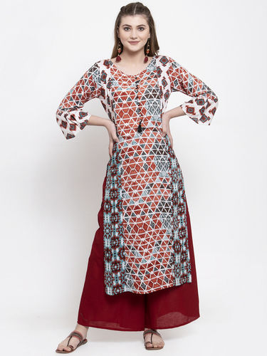 Printed Kurtis With Palazzo