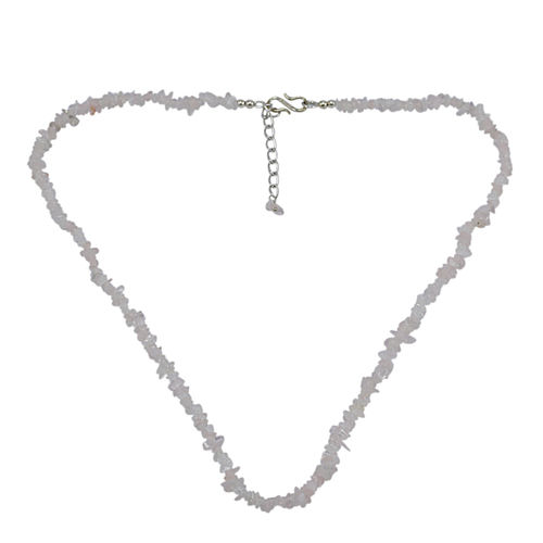 Rose Quartz Gemstone Chips Necklace PG-131552