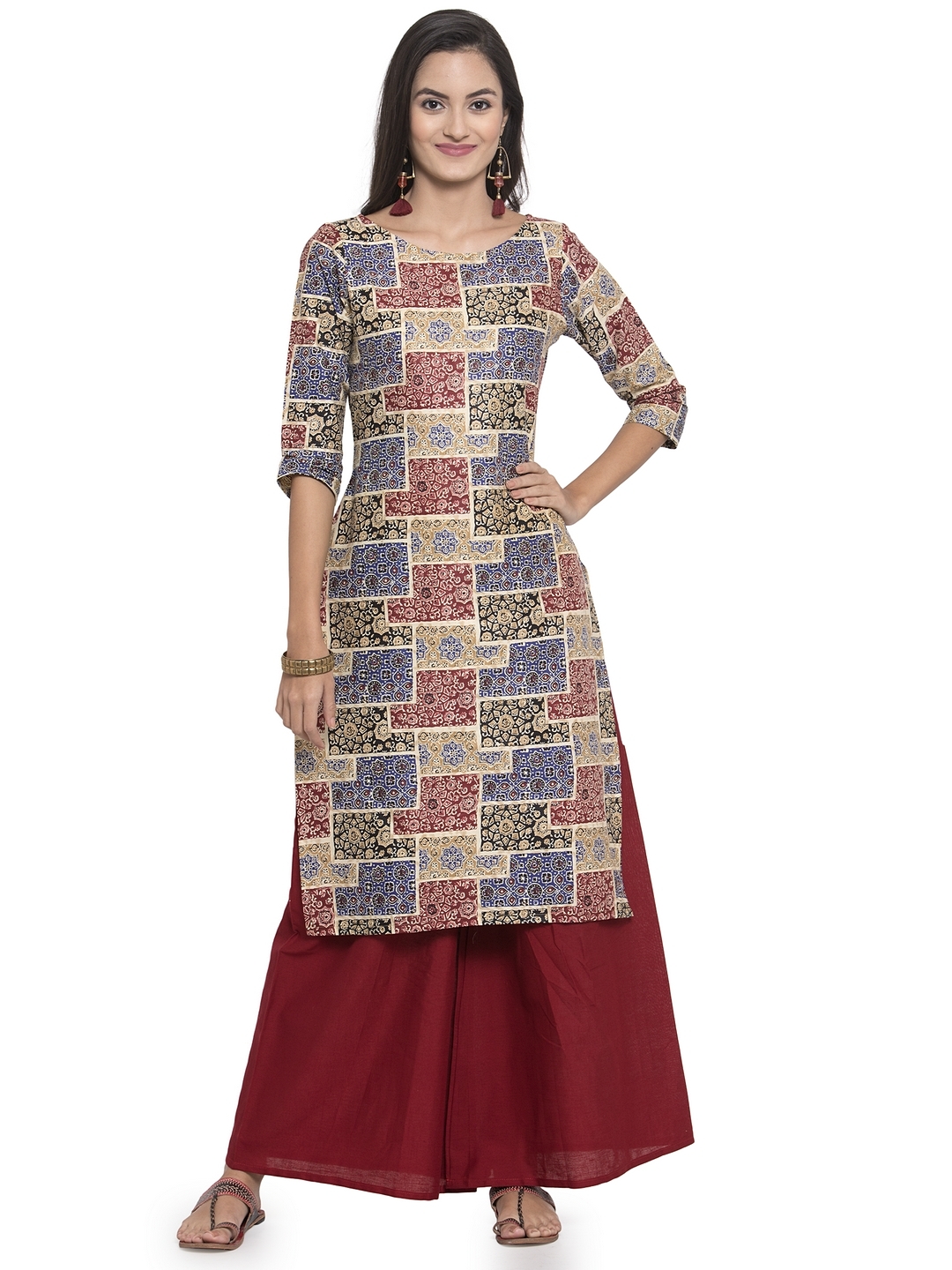 Designer Cotton Kurta Palazzo Set