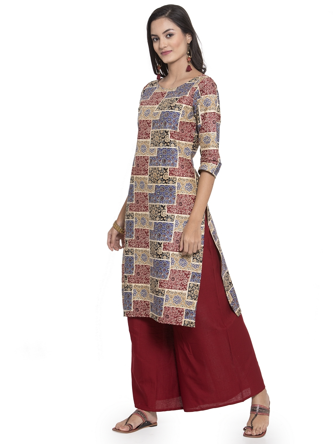 Designer Cotton Kurta Palazzo Set