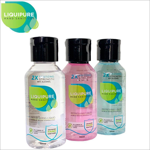 100 ML Hand Sanitizer - 100 Milliliter Volume, Transparent Color | Personal Care Application, Anti-Bacterial, Premium Fragrance