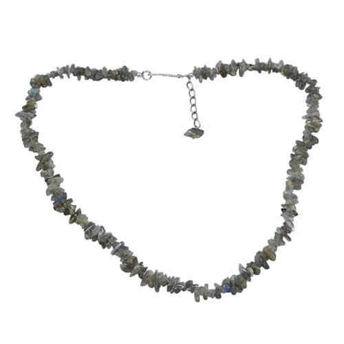 Labradorite Gemstone Chips Necklace Pg-131565 Size: 1X51.1