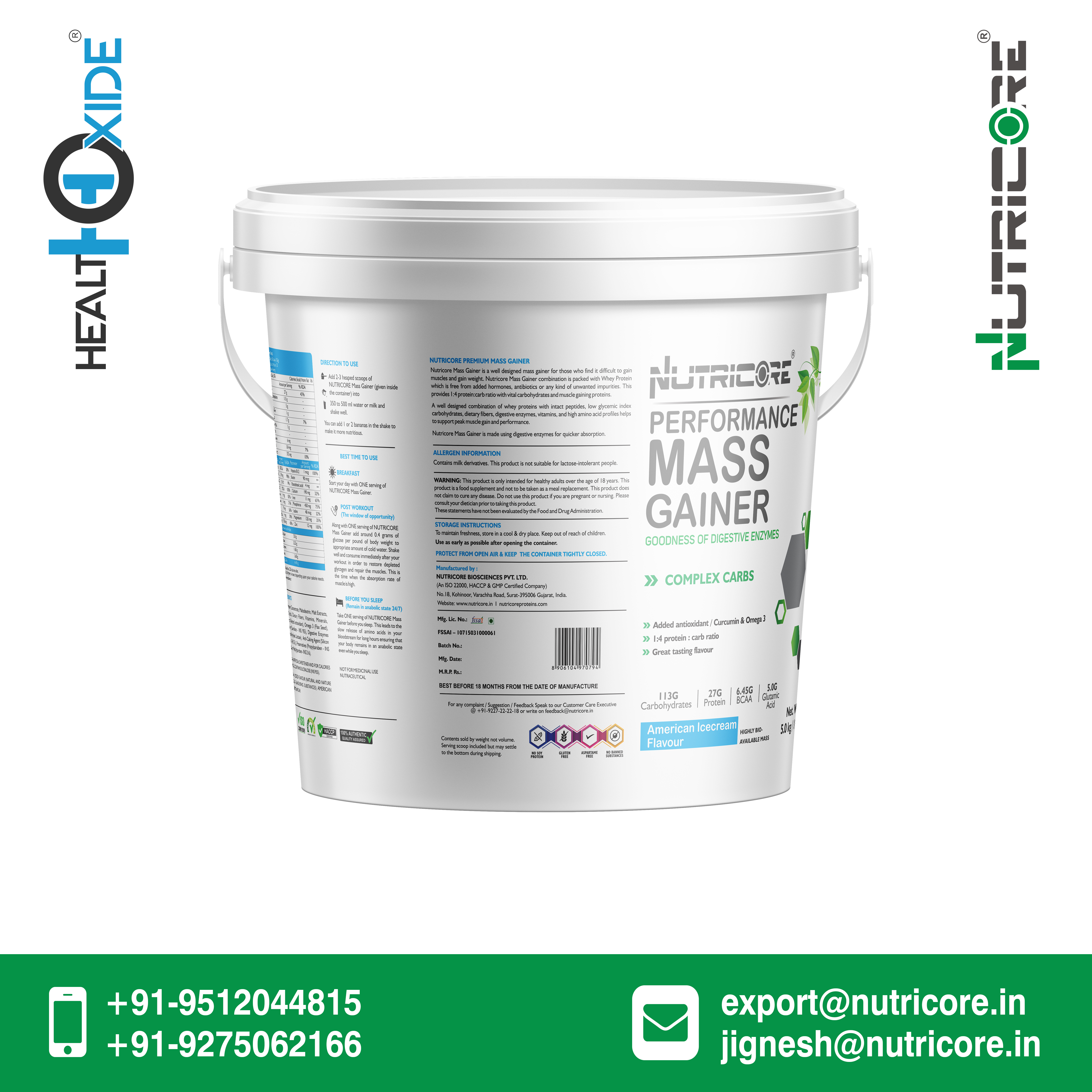Muscle Mass Gainer (American Icecream) 5 Kg
