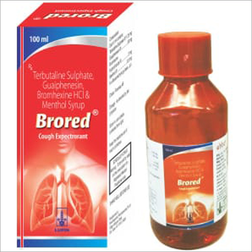 100 Ml Terbutaline Sulphate Guaiphenesin Bromhexine Hcl And Menthol Syrup