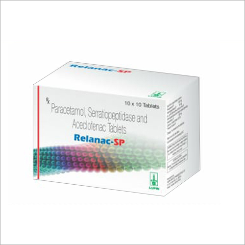 Paracetamol Serratiopeptiopeptidase And Aceclofenac Tablets