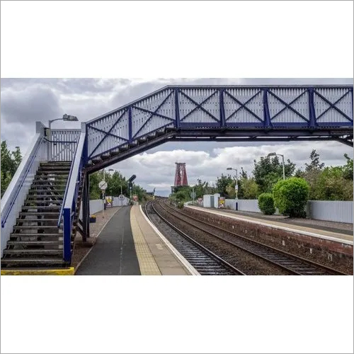 Steel Foot Over Railway Track Crossing Bridge