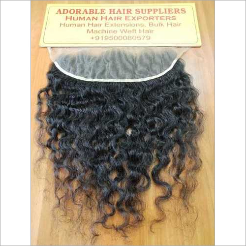 13" X 6" Raw Indian Frontal Curly Hair Application: Profesional