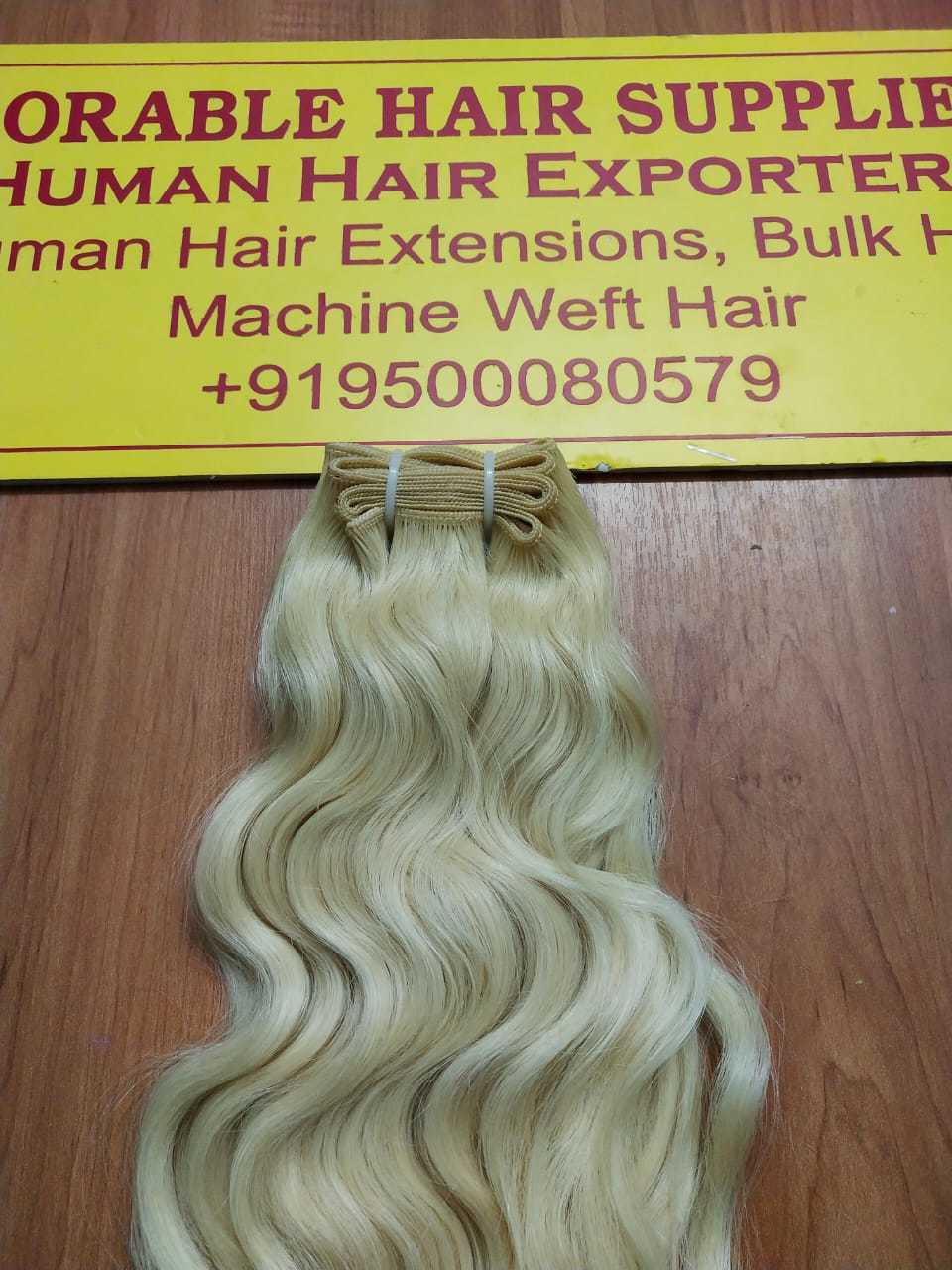 Blonde Virgin Machine Weft Hair