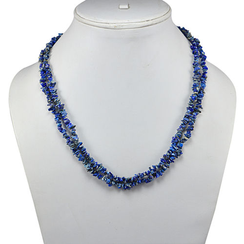 Sodalite Gemstone Chips Necklace Pg-131581 Size: 1.1x50.6