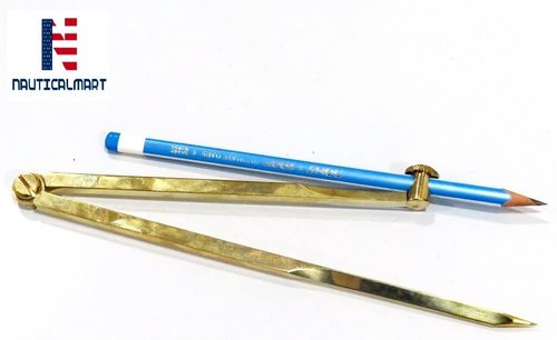 Brass Nauticalmart Artist Proportional Scale Divider Drawing Tool Professional (Brass, 8"Pencil Holder)
