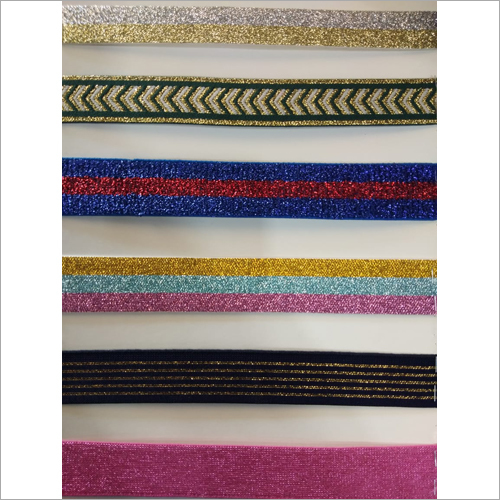 Multicolor Plain Knitted Ruffle Elastic Tapes