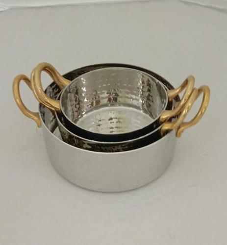 Saucepan Steel With Brass Handle