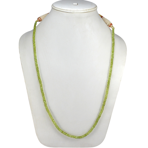 Green Quartz & Pearl Adjustable Necklace PG-133359 By SILVESTO INDIA
