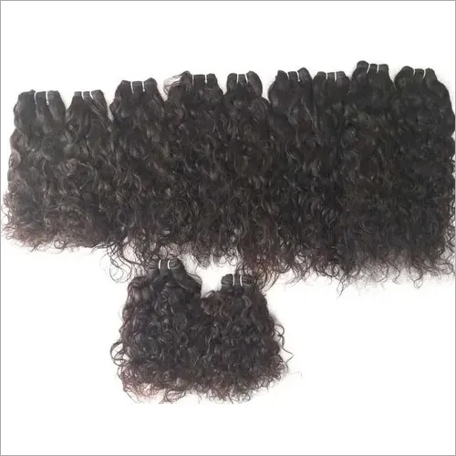 Natural Curly Human Hair Extension , Tangle And Shedding Free