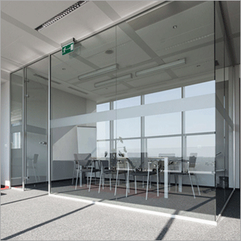 Solid Panel Glass Partition