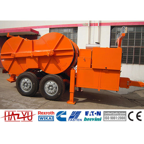 5 Ton Cable Reel Trailer , Cable Drum Carrier for stringing with automatic  braking device