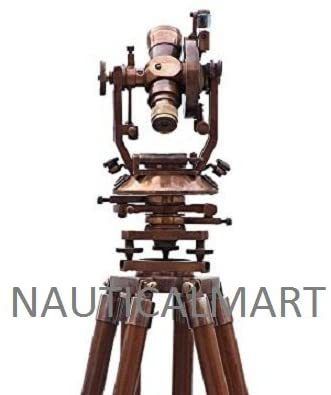 Floor Standing Brass Theodolite 62" By Nauticalmart