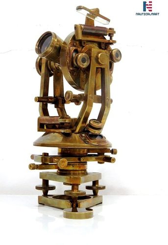 Brass Theodolite 10" - Vintage Nautical Instrument - Antique Theodolite