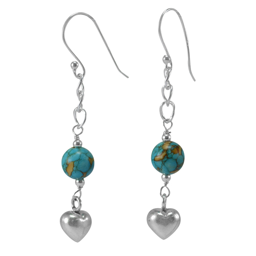 Turquoise Gemstone Silver Earring Pg-155816 Gender: Women