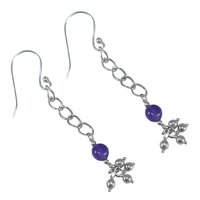 Amethyst Gemstone 925 Sterling Silver Earring Pg-155829 Gender: Women