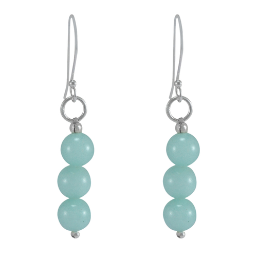 Amazonite Silver Earring Pg-155838 Gender: Women