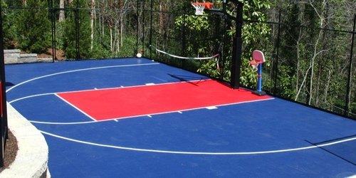 Synthetic Basketball Court Flooring For Academy