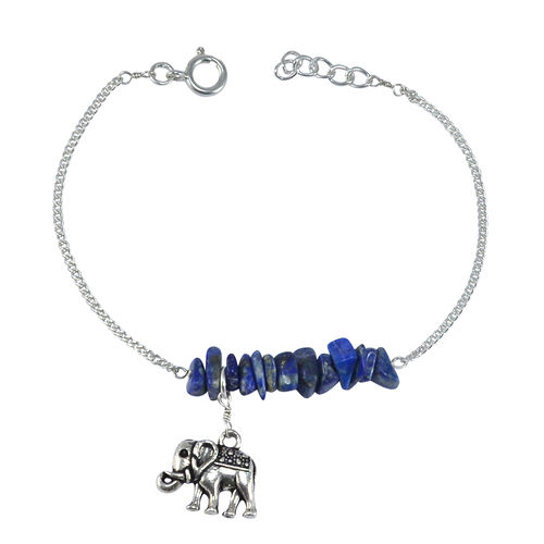 Lapis Lazuli Gemstone Silver Bracelet Pg-155859 Gender: Women