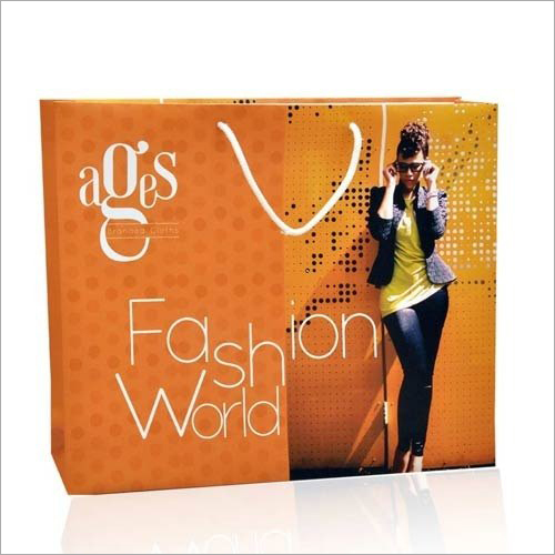 Printed Kraft Paper Shopping Bag - Kraft Paper Material, Various Sizes Available, Multiple Color Options | Custom Designs, Logos, Patterns, Printed Style