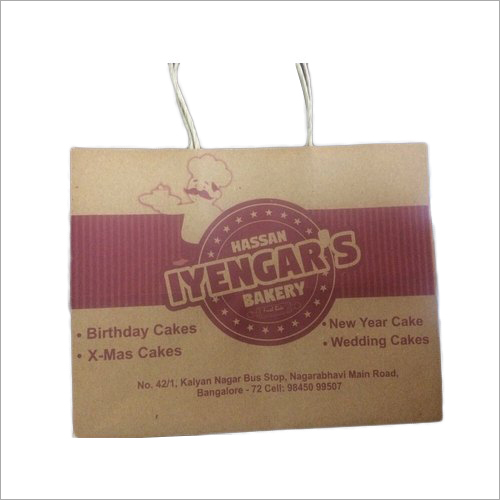 Printed Brown Paper Bag - Kraft Paper, Various Sizes Available, Custom Designs and Logos, Stylishly Printed in Rich Brown