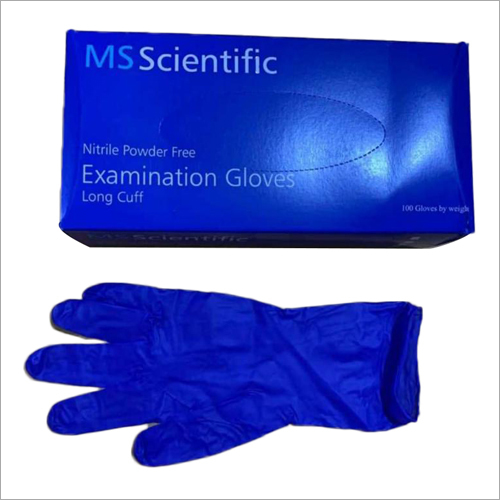 Nitrile Powder Free Examination Gloves - Nitrile Material, Available Sizes, Blue Color | Disposable, Chemical Resistant, Waterproof, Greaseproof