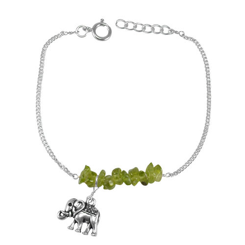 Peridot Gemstone Silver Bracelet Pg-155864 Gender: Women