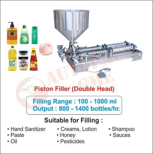 Hand Sanitizer Filling Machine (Double Head) / Piston Filler Double Head