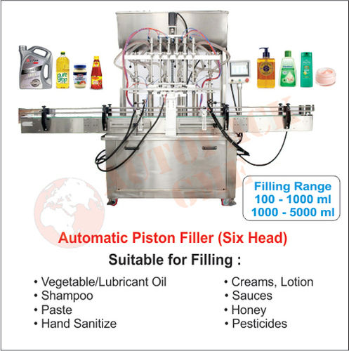 Automatic Hand Sanitizer Filling Machine (Six Head)