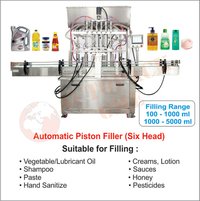 Automatic Hand Sanitizer Filling Machine (Six Head) / Piston Filler Six Head