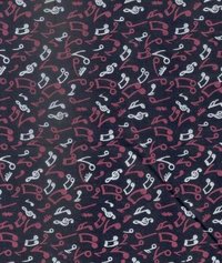 Musical Printed Oxford Duck (Navy/Rani/White)