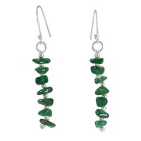 Green Aventurine Gemstone Silver Dangle Earring Pg-155882 Gender: Women