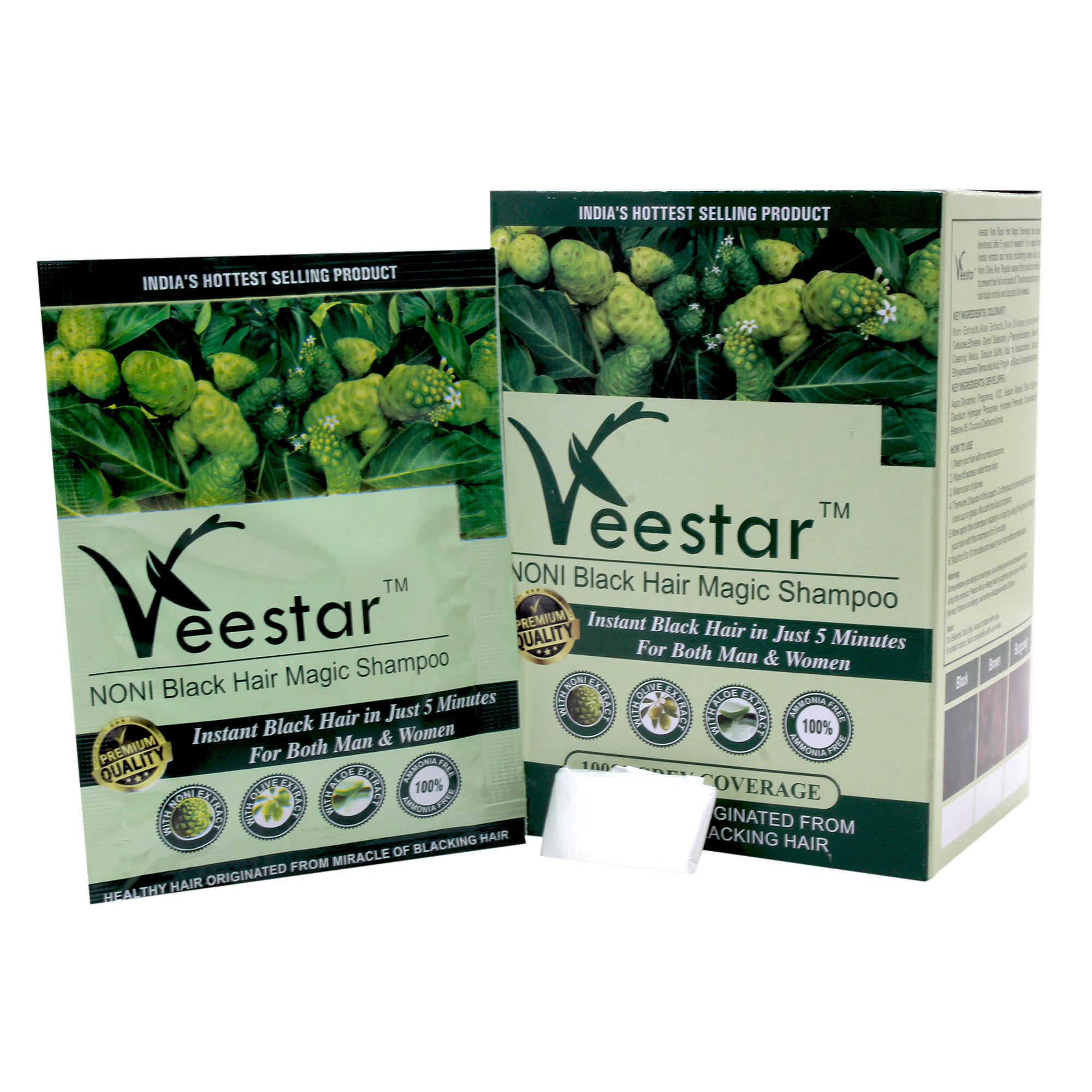 Veestar Noni Black Hair Color Shampoo