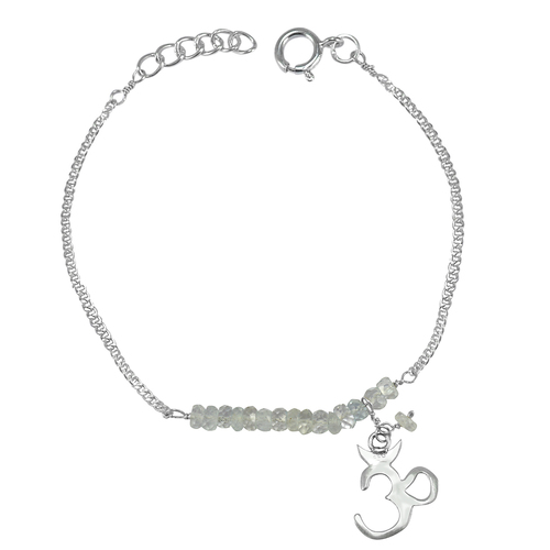 Crystal Gemstone Silver Bracelet PG-155896