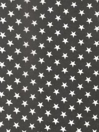 Star Printed Drill (Black/White)