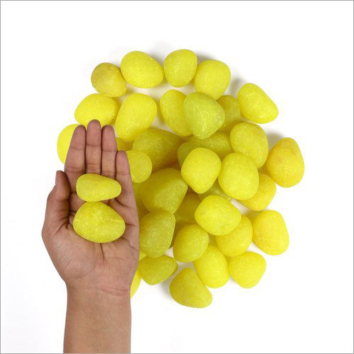 Lemon Yellow Candy Pebbles Stone