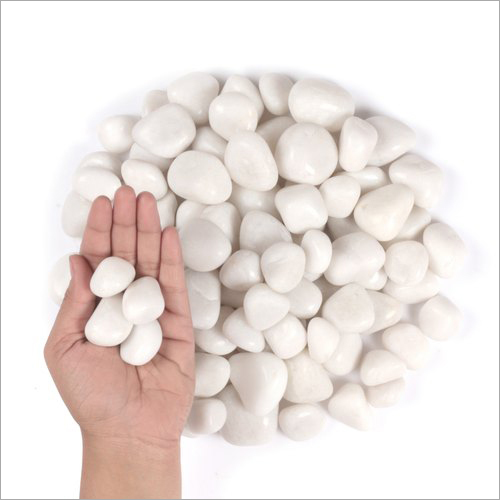 Pearl White Polished Pebbles Stone Cubes