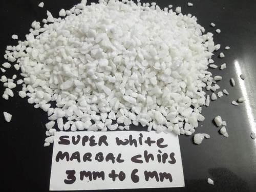 Wash Super White Crushed Natural Stone Marble Chips Terrazzo Tiles Terrazzo Floring Aggregate Marble Lumps Size: (1) 0.5Mm To 1Mm